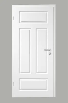 Produktbild von Pertura Zimmertür Pila 04Q weiß lackiert (ähnlich RAL 9010) 86,0x198,5 cm Links