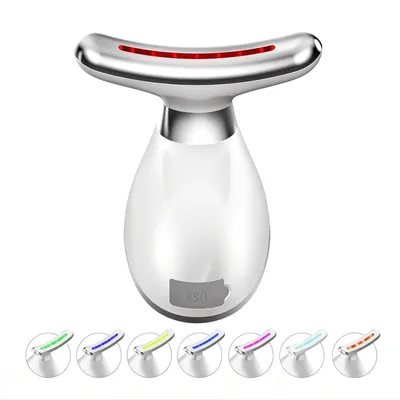 Produktbild von Gesichtsmassager, Anti-Falten-BEAUTY-Gerät, EMS-Gesichtsmassager, 42 °C konstante Temperatur, LED-Farben, straffende Massage für Damen & Herren.