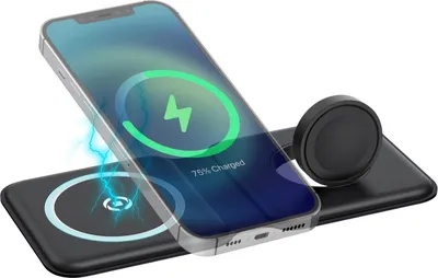 Immagine prodotto di Celly MAGFOLD2IN1 Smartphone, Orologio intelligente Nero USB Carica wireless Interno
