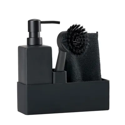 Produktbild von Zone Denmark 381095, Geschirrspül-Set, Pumpenflasche, Schwarz, Schwarz, Keramik, 60 mm