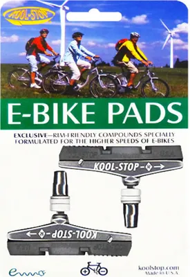 Produktbild von Kool-Stop Bremsschuhe H12 V-Type 2 E-Bike V-Brake L=725mm asymm. für Aluminiumfelgen schwarz