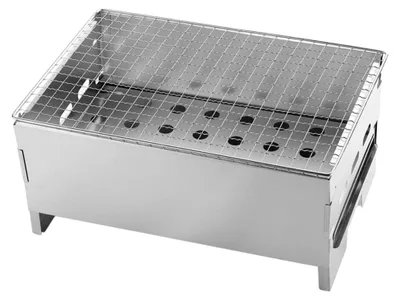 Produktbild von Tragbarer Holzkohlegrill mit abnehmbaren Beinen – Kompakter Campinggrill aus Eisen für Outdoor-Aktivitäten