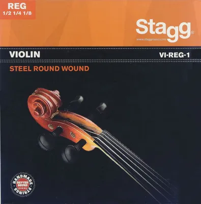 Produktbild von Stagg Saitensatz 1/8 - 1/2 Geige/Violine Stahl rund gewickelt Vollk...