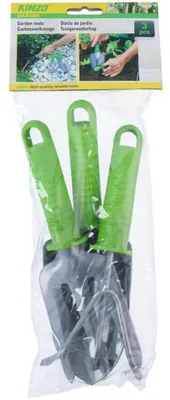Produktbild von Kinzo Gartenwerkzeug-Set 3-teilig im Beutel