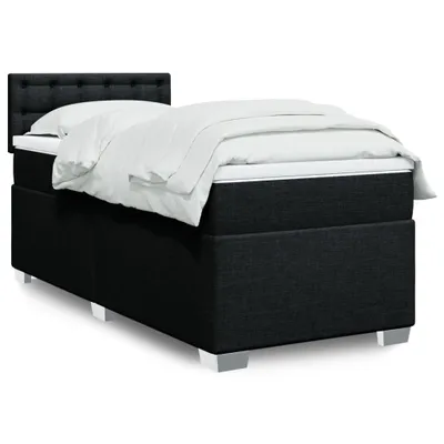 Produktbild von 2024 Möbel Boxspringbett mit Matratze Schwarz 80x200 cm Stoff - Klassische Betten5675027