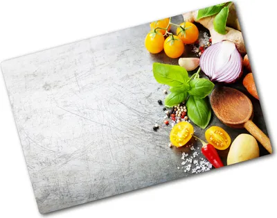 Produktbild von Tulup Glas Herdabdeckplatte - 80x52 cm - Glaskeramikkochfeld-Abdeckung Spritzschutz Glasabdeckplatte - Einteilig - Essen & Getränke - Gemüse - Mehrfarbig
