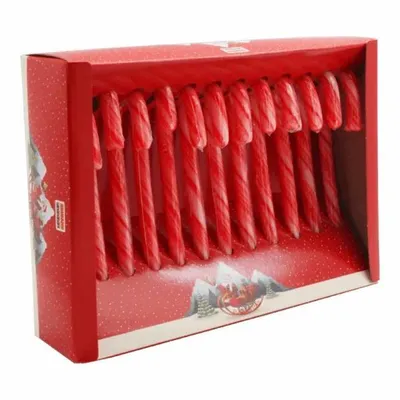 Produktbild von Zuckerstangen Rot und Weiß (12 Stück)