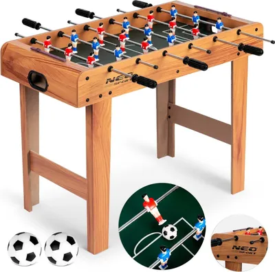 Productafbeelding van Tafelvoetbaltafel Neosport 70x37x62cm NS-802, met houten constructie