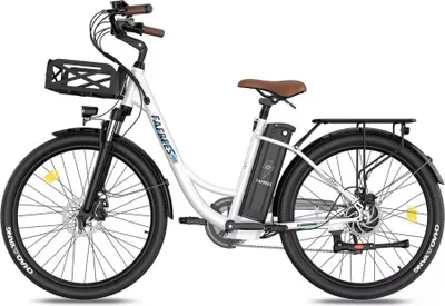 Produktbild von Ebike 26Zoll e-Bike Herren 36V 20.3Ah Akku Elektrofahrrad Damen 250W 25km/h City E-Bike Reichweite 80-200km e Fahrrad Pedelec 7S Belastung 120Kg Weiss