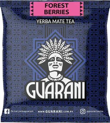 Produktbild von Guarani - Mate Tee Forest Berries 50g Probe - Traditionell Rauchig - Bitter - Mit Goji-Beeren, Cranberry - Intensive Yerba Mate - Paraguay