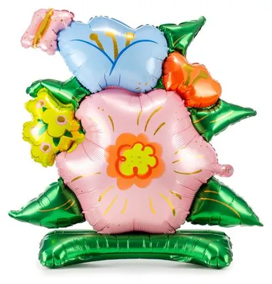 Zdjęcie produktu dla Balon foliowy stojący Kwiaty 100x116cm