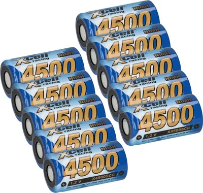 Produktbild von 10x XCell Racing Sub-C Ni-MH 4500mAh 1,2V Sub C X4500SCR Akku Modellbau