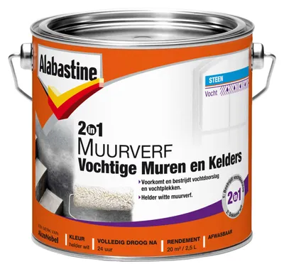 Productafbeelding van 2in1 muurverf vocht m&k 2,5l Alabastine