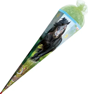 Produktbild von Schultüte / Zuckertüte / 85cm / eckig / "Pferd - Power Horse"