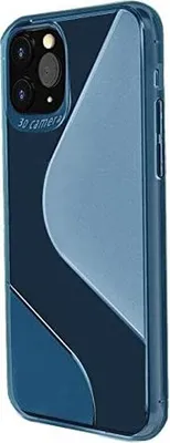 Produktbild von cofi1453® S-Line Hülle Bumper kompatibel mit XIAOMI REDMI 9 Silikonhülle Stoßfest Handyhülle TPU Case Cover Blau