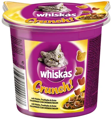 Productafbeelding van Whiskas Crunch met kip, kalkoen en eend, 100g