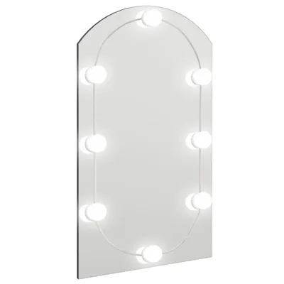 Produktbild von Spiegel mit LED-Leuchten 70x40 cm Glas Bogenförmig