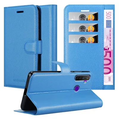 Obrázek produktu pro Cadorabo Case for Realme 5 / 5i / 6i / C3 Protective Case in Blue Pouzdro na mobilní telefon s magnetickým zavíráním