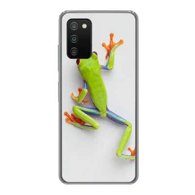Produktbild von MuchoWow® Handyhülle Schutzhülle Hülle für Samsung Galaxy A03s Frosch - Tiere - Grün Silikon Softcase Handy Hülle - Schutz