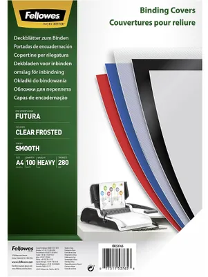 Zdjęcie produktu dla Fellowes 5376503, A4, Polipropylen (PP), Przezroczysty, 0,3 mm, 210 mm, 298 mm