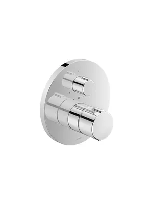 Produktbild von Duravit C.1 Brausethermostat Unterputz, runde Rosette, 1 Verbraucher, Abstellventil, C14200016046