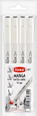 Produktbild von Cienkopis Manga Sketch Liner 4 farbig