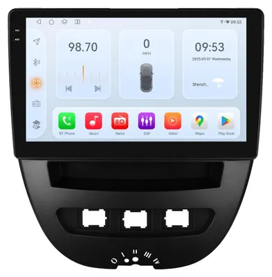 Image de Autoradio multimédia avec écran tactile, compatible avec les modèles Peugeot, Citroën et Toyota de 2005 à 2014, caméra de recul QS8 AIPRO