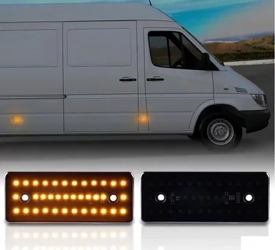 Produktbild von 2x LED Seitenmarkierungsleuchten SCHWARZ für Mercedes Sprinter W901-905 1995-06