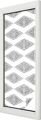 Zdjęcie produktu dla Folia witrażowa - 146x50 cm - wzór witrażowy - nieprzezroczysta dekoracyjna folia do ochrony prywatności - samoprzylepna, ochrona przed promieniowaniem UV - geometryczne romby