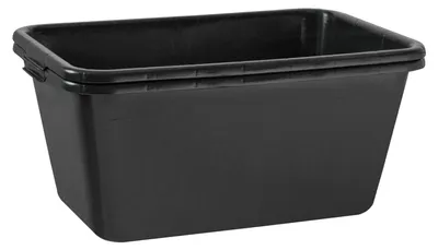 Image de BURI 10x bac à mortier 40 litres bac à mortier 60x40cm bac à mortier bac à ciment bac à nourriture renforcé extra robuste, noir d'Allemagne