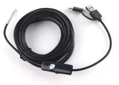 Zdjęcie produktu dla Inspekcyjna kamera z 6 diodami LED - kabel o długości 5 metrów - kamera HD - obiektyw o średnicy 3,9 mm - wodoodporna