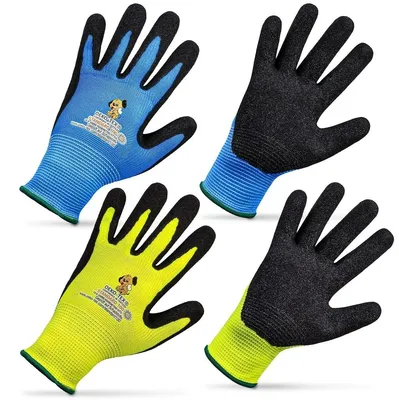 Produktbild von Nitril Arbeitshandschuhe Kinder Montagehandschuh Gartenhandschuhe Kids Safetytex beide Farben 1 Set 4 (ca. 6-8 Jahre)