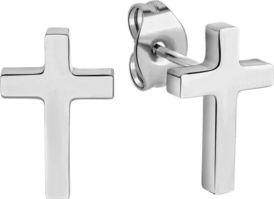 Produktbild von V Ohrstecker Edelstahl Motiv Kreuz