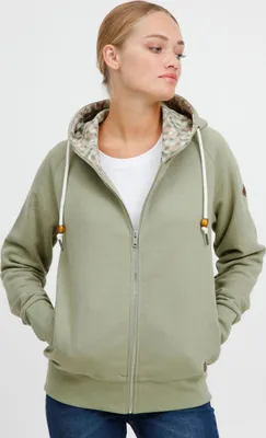 Produktbild von OXMO OXUlla Damen Sweatjacke Cardigan Sweatshirtjacke mit Kapuze