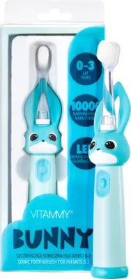 Obrázok produktu pre VITAMMY Bunny sonická zubná kefka pre deti 0-3 roky, modrá