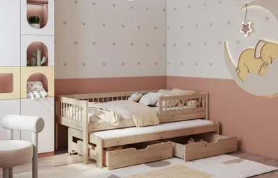 Obrázek produktu pro Dětská postel s přistýlkou 80x180 DABRA - borovice, pravé provedení
