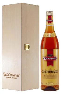 Produktbild von Kronenhof Goldbrand mit Geschenk-Holzkiste