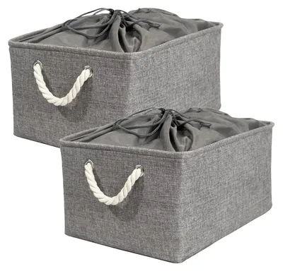Zdjęcie produktu dla Składane pudełka do przechowywania - 2 sztuki - 41 x 31 x 20 cm