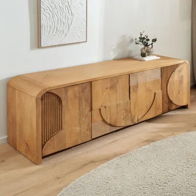 Produktbild von riess-ambiente Sideboard ART DECO 170cm cream finish beige massives Mangoholz abgerundet geometrisch