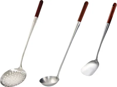 Produktbild von Schaumlöffel + Schöpflöffel 50 cm lang + Küchenspatel 43cm