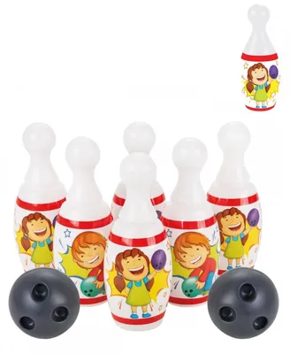 Produktbild von Pilsan Bowling Midi 06419 Kinder Bowlingspiel 6 Kegel und 2 Kugeln ab 10 Monate
