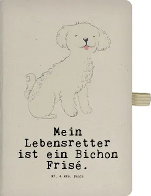 Produktbild von Mr. & Mrs. Panda Journal Bichon Frisé Lebensretter - Transparent - Geschenk, Skizzenheft, Tagebuch, Notizheft, Notizbuch A4 Hardcover