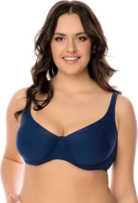 Produktbild von Vivisence bikini bh dame bademode 3216 soft cups musterlos, dunkelblau, 85d