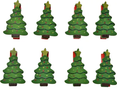 Immagine prodotto di Clayre & Eef Pioli decorativi 2x1xx4 cm Alberi di Natale in legno verde