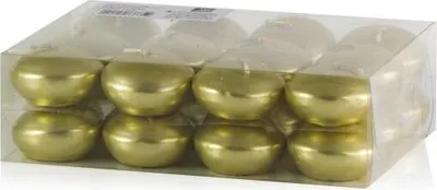 Produktbild von Wiedemann Kerzen Schwimmkerzen Gold Ø 45 mm, 24 Stück, rußarm, hochwertiger Docht,  Germany