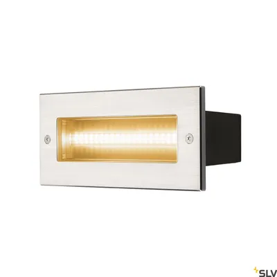 Obrázok produktu pre SLV 233650 BRICK Vonkajšie zapustené nástenné svietidlo LED 3000K nerezová oceľ IP67 230V 950Lm 10W