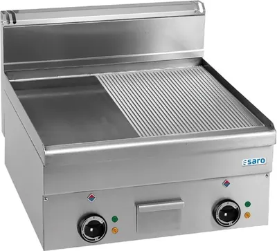 Image de Plaque de cuisson électrique SARO, lisse et rainurée, 600 x 600 mm, EFT66LR