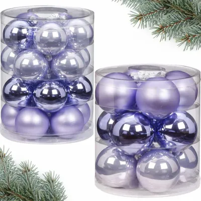 Produktbild von Weihnachtskugeln Set 20 Stk 6cm & 12 Stk 8cm Dreamy Lilac