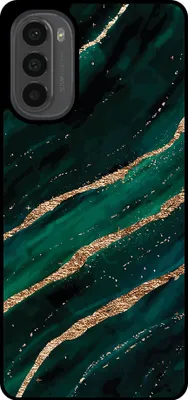 Produktbild von Smartphonica Handytasche passend für Motorola Moto G52 / G82 mit Marmordruck - TPU Rückabdeckung Fall Marmor Design - Grün Gold