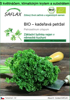 Obrázek produktu pro SAFLAX Garden to go - BIO – kadeřavá petržel - Petroselinum crispum - 800 Semena - S květináčem, klimatickou poklicí a pěstebním substrátem
